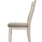 Fedele - Side Chair (Set of 2) - Tan Fabric & Cream