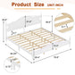 Retro Style King Bed Frame with Headboard