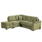 Sleeper Sofa Bed, 2 In 1 Pull Out Sofa Bed L Shape Couch With Storage Ottoman For Living Room, Bedroom Couch - view 3