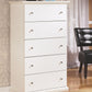 Bostwick Shoals - Five Drawer Chest - White