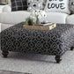 Cumberland - Cocktail Ottoman - Onyx