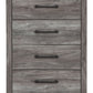 Bronyan - Four Drawer Chest - Dark Gray