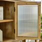 59.06" Rectangle Accent Glass Door Wooden Sideboard Cabinet