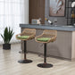 Modern Swivel Bar Stools Set of 2 Adjustable Counter Height Chairs