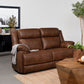 Ellington Upholstered Padded Arm Loveseat Dark Brown - view 6