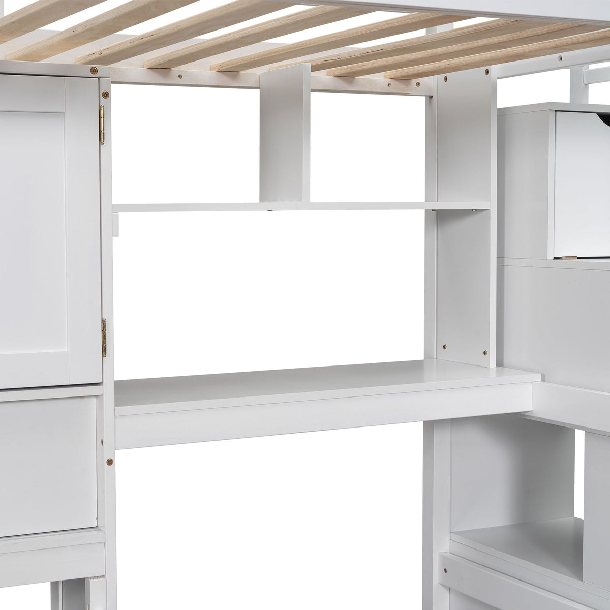 Loft Bed With Built In Desk And Staircase - view 9