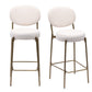 29'' Upholstered Bar Stools Velvet Counter Stool Set of 2