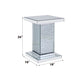Nysa - 26" End Table - Mirrored & Faux Crystals