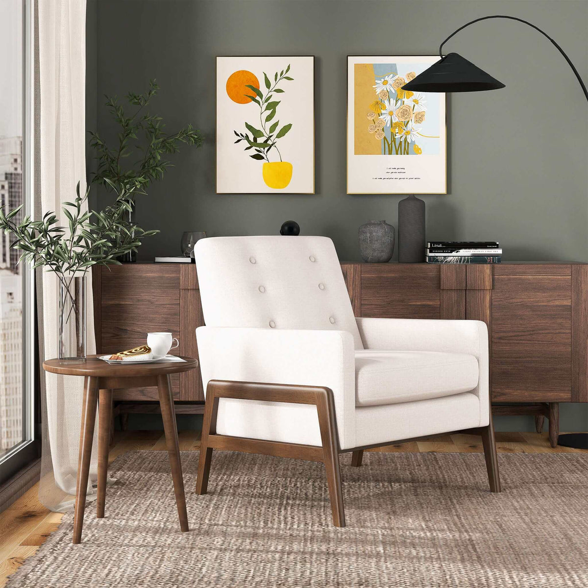 Cole Solid Wood Accent Chair