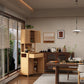 Double-Door Bamboo High-Capacity Storage Cabinet