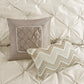 7 Piece Tufted Comforter Set Ivory Full