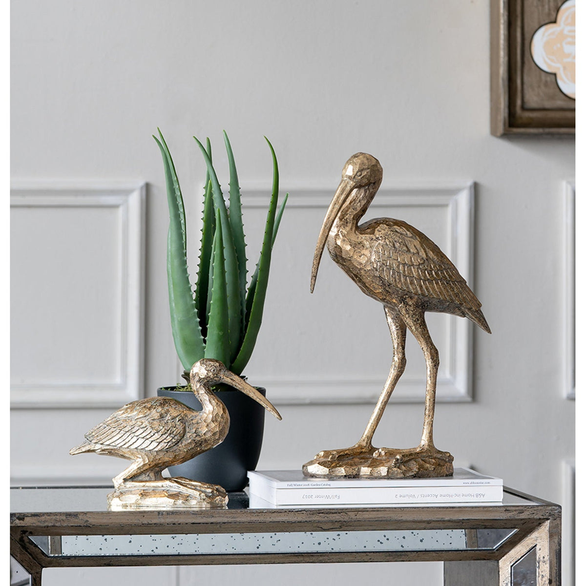 10x15.9x3.7" Standing Crane Figurine