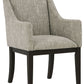 Burkhaus - Dining UPH Arm Chair (Set of 2) - Beige / Dark Brown