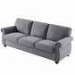 Soft Sofa, Upholstered 3 Seater Couch With High Density Foam, Loose Back Cushions And Turned Legs - view 11