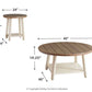 Bolanbrook - Occasional Table Set (Set of 3) - White / Brown / Beige
