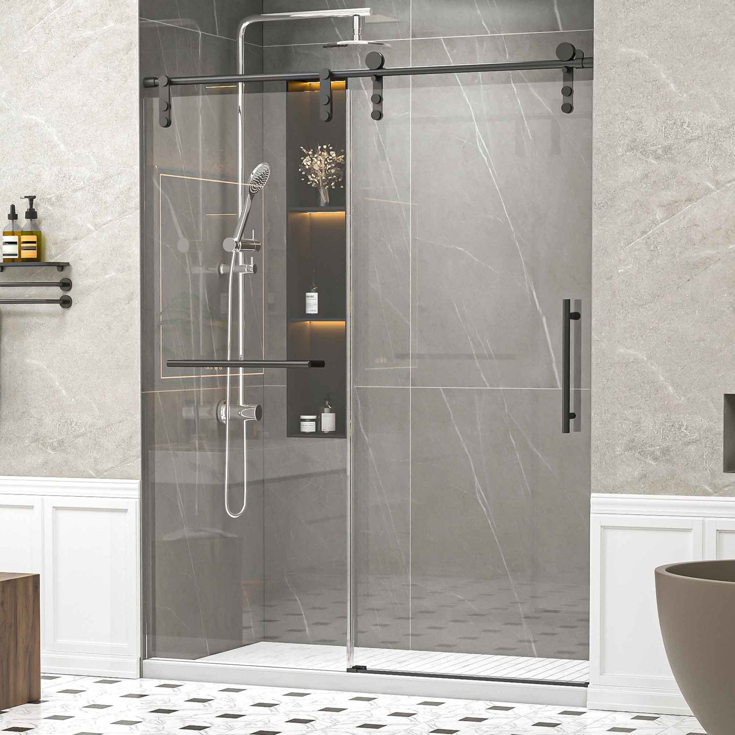 Frameless Single Sliding Shower Doors