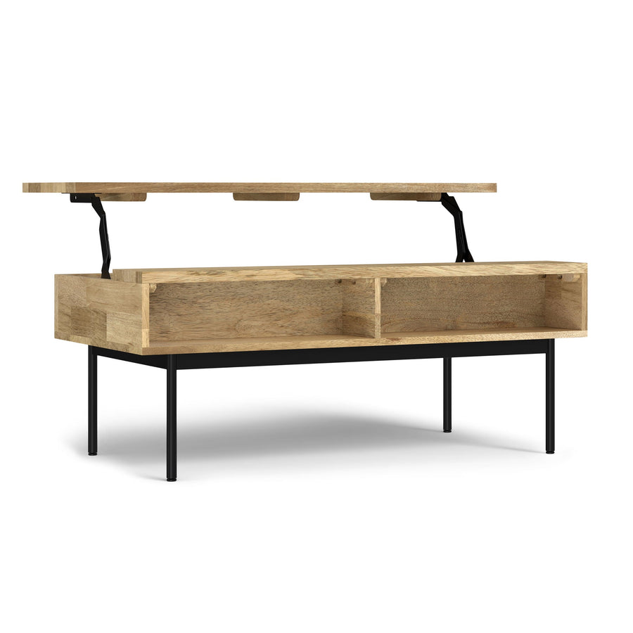 Natural Lift Top Coffee Table with Storage - Mango Wood