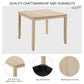 Modern 5-Piece Wooden Dining Table Set for 4 People in Light Oak