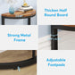 Slim Half Moon 2-Tier Semi-Circle End Table, 19.69" Rustic