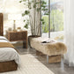 Leda 49" Sheepskin Fur Rectangular Accent Bench