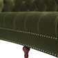 La Rosa Victorian Chesterfield Tufted Sofa - Olive