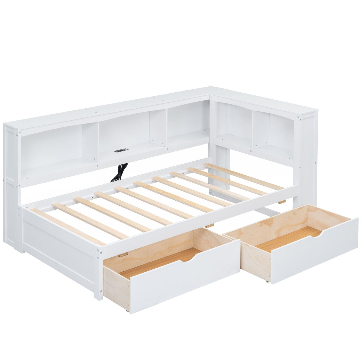 Daybed With 2 Storage Drawers, Storage Cabinets, USB Ports - view 8