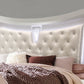 Cross Glam Champagne Queen Bed With LED