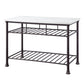 Freyja - Kitchen Island - White Cultured Marble Top & Gray
