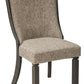 Tyler Creek - Dining UPH Side Chair (Set of 2) - Framed Back - Black / Grayish Brown