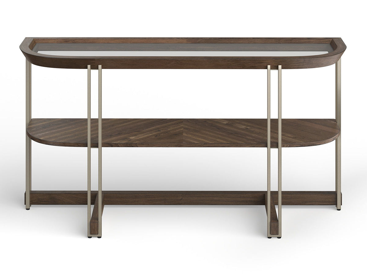 Elora - Demilune Sofa Table - Walnut