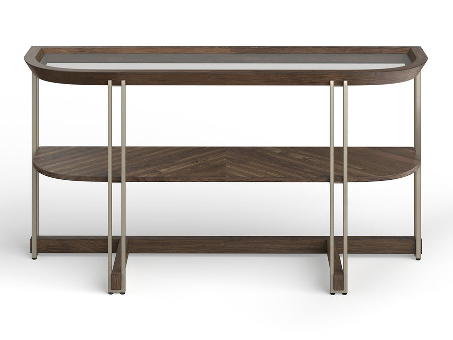 Elora - Demilune Sofa Table - Walnut