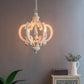 Farmhouse Chandelier, 6 Light Wood Chandelier Pendant Light Fixture With Adjustable Chain For Dining Room - view 19