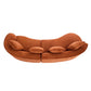126" Curved Sectional Sofa (Dark Orange-D28 Full Foam)