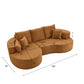 106 in. 2-Piece Fabric Cloud Curved Sectional Boucle Sofa, Chaise Lounge