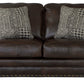Roberto - Leather Loveseat - Cocoa