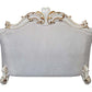 Vendome II - Loveseat With 4 Pillows - Two Tone Ivory Fabric & Antique Pearl