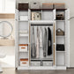 70.87" Tall 8-Door Large Capacity Armoire Wardrobe Closet
