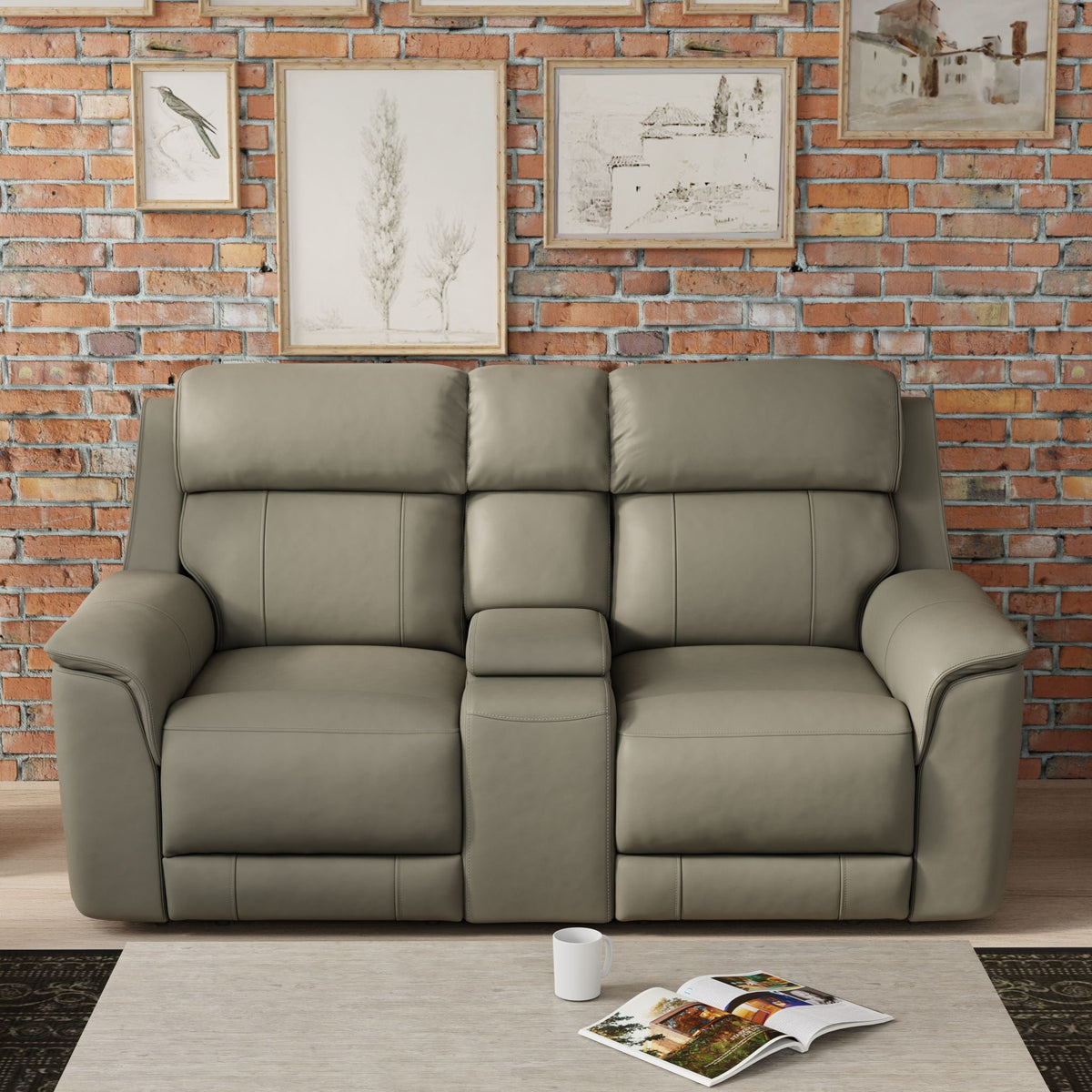 Oslo - Dual Power Reclining Loveseat With Console - view 10