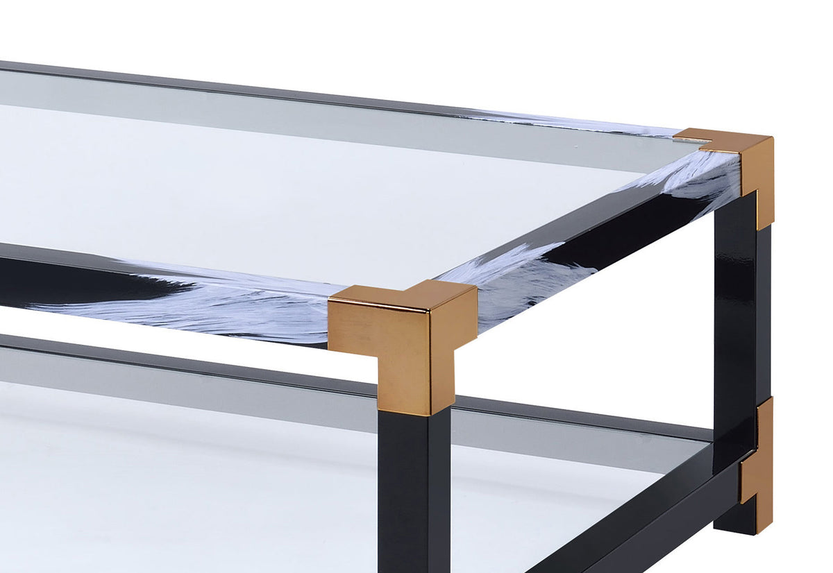 Lafty Clear Glass Coffee Table