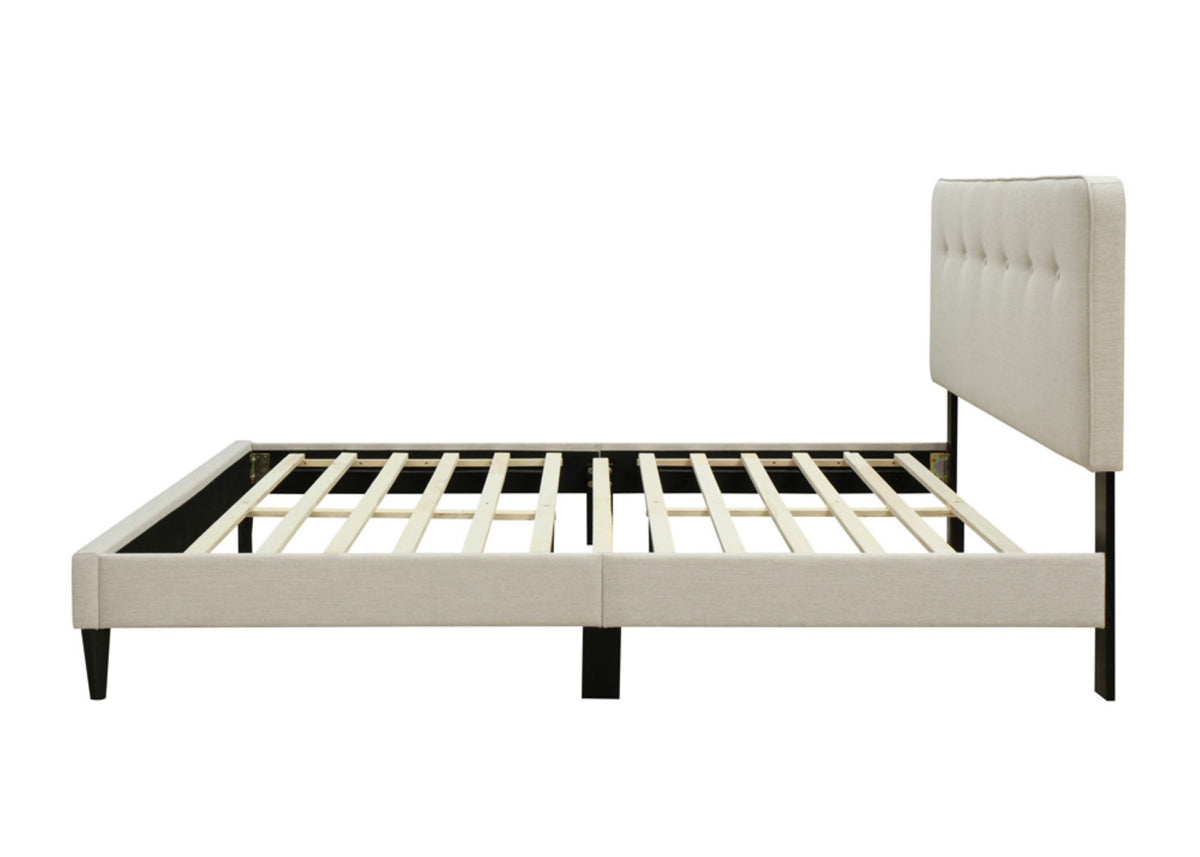 Full Sized Upholstered Bed in a Box with USB