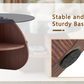 Creative Cross-Structure Round Coffee Table with Glass Top
