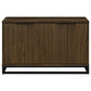 Thurston Dark Pine 4-Door Engineered Wood Accent Cabinet