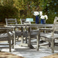 Visola - RECT Dining Table w/Umb OPT - Gray