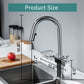 High Arc Pull-Down Kitchen Faucet - Single Hole Stainless Steel