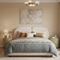 Extra Thick Upholstered Platform Bed Frame with Luxury Split Headboard