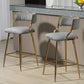 Set of 2, 26'' Counter Height Bar Stools - Grey