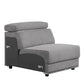 Alwin - Modular Armless Chair - Dark Gray Fabric