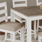 Skempton - Counter Height Dining Table and Bar Stools (Set of 7) - White / Light Brown