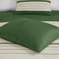 7 Pc Faux Suede Comforter Set Green Queen