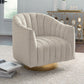 Penzlin - Swivel Accent Chair - Pearl